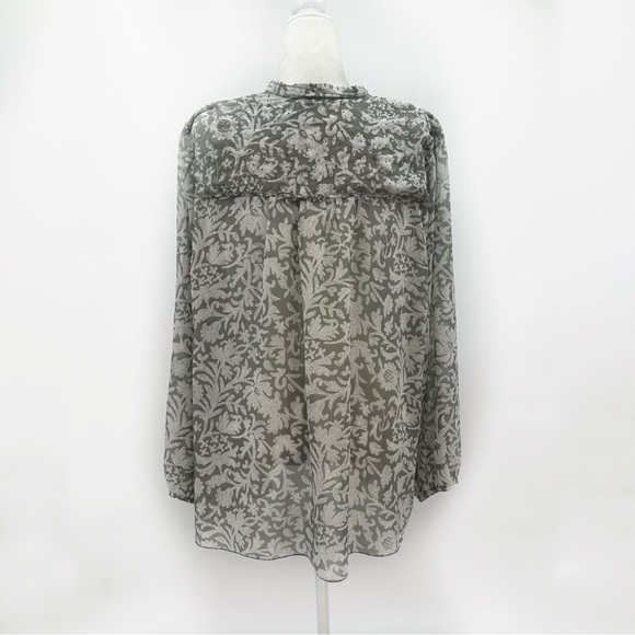 Lucky Brand Beaded Peasant Blouse Sage Green
Women's Size 3X Tassel Tie Boho - Picture 7 of 13